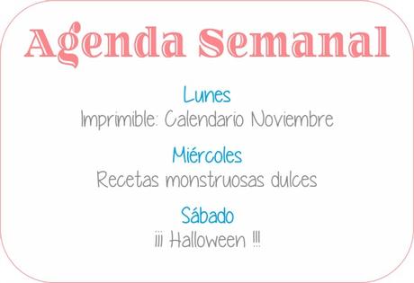 Agenda Semanal 26/10 - 1/11