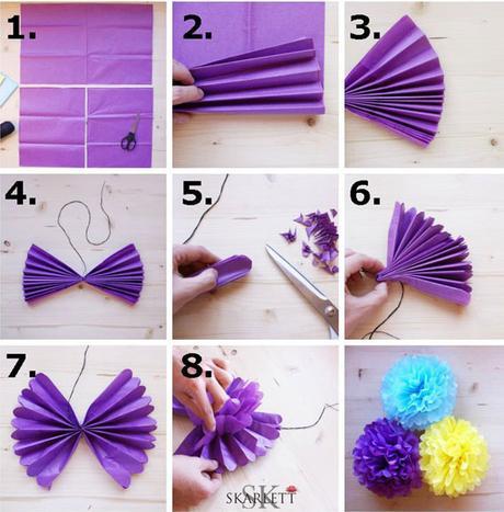 Pompones y mas pompones para decorar todo tipo de saraos