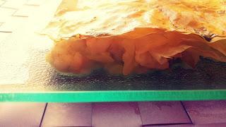 Lasaña de calabacín y gambas