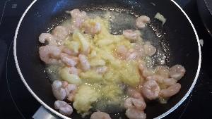 Lasaña de calabacín y gambas