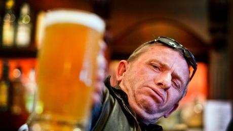 Adam Hope held a beer stein for 7 minutes, despite being sober for 18 years.