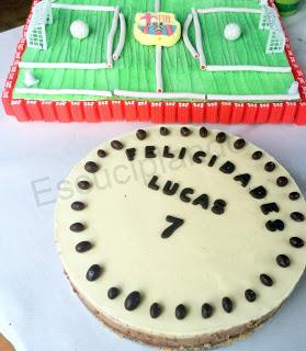 TARTA CHUCHES FÚTBOL y FELIZ CUMPLEAÑOS