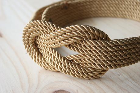 Diy cinturón de cordón de seda dorado1 Decorar en familia _Diy cinturón de cordón de seda dorado1