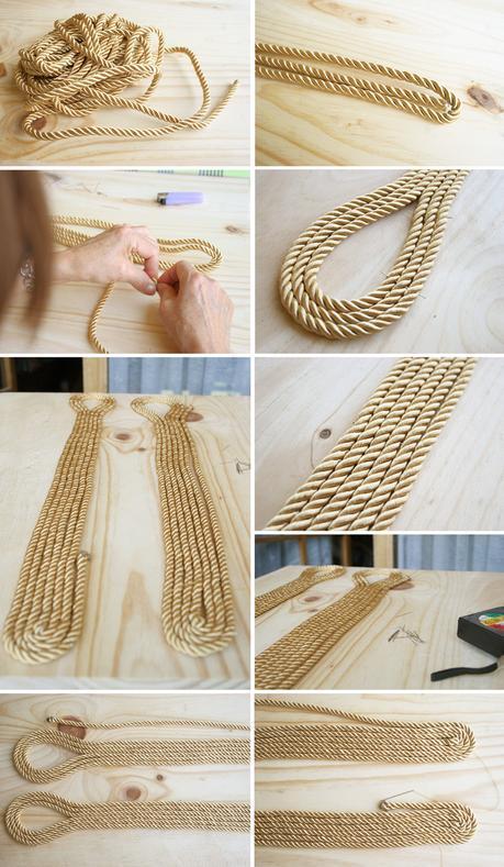 Diy cinturón de cordón de seda dorado2 Decorar en familia _Diy cinturón de cordón de seda dorado2