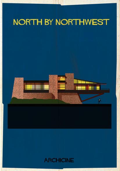 Ilustraciones de películas a través de su arquitectura.