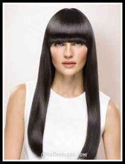 Color de cabello negro y largo