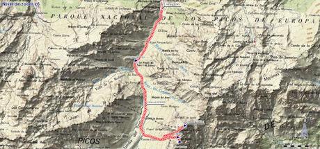 Mapa ruta Pico Cortés