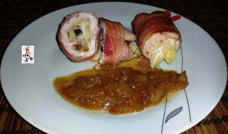 PECHUGA DE PAVO RELLENA CON CEBOLLA CARAMELIZADA EN THERMOMIX