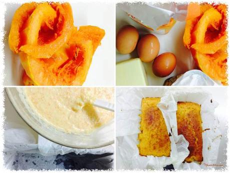 Bizcocho de calabaza y coco Elaboración_Fotor