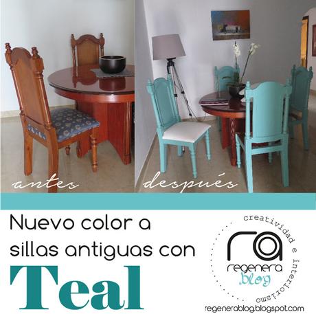 DIY. Sillas antiguas en teal