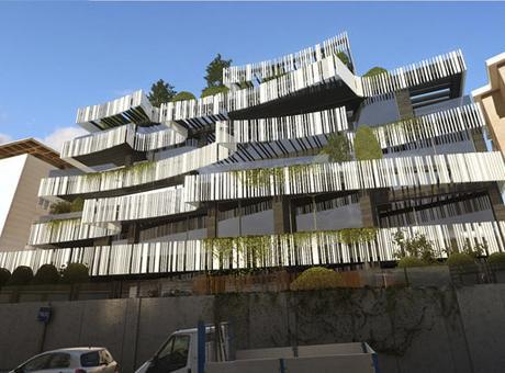 A-cero Projects Propuesta de edificio residencial diseñado por A-cero en Madrid