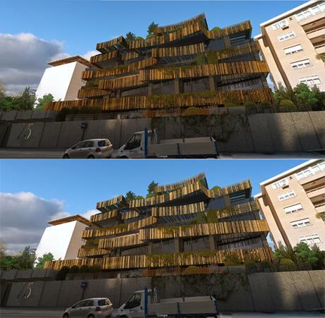 A-cero Projects Propuesta de edificio residencial diseñado por A-cero en Madrid
