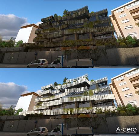 A-cero Projects Propuesta de edificio residencial diseñado por A-cero en Madrid