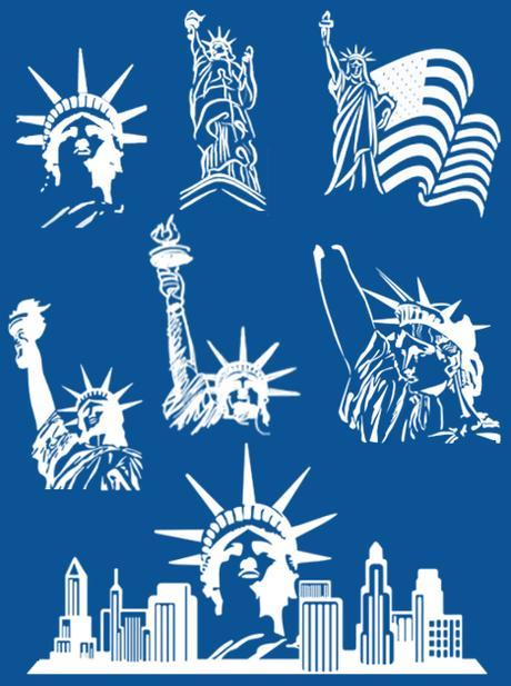 Póster para descargar: Lady Liberty, la estatua de la libertad pinceles photoshop para descargar, estatua de la libertad