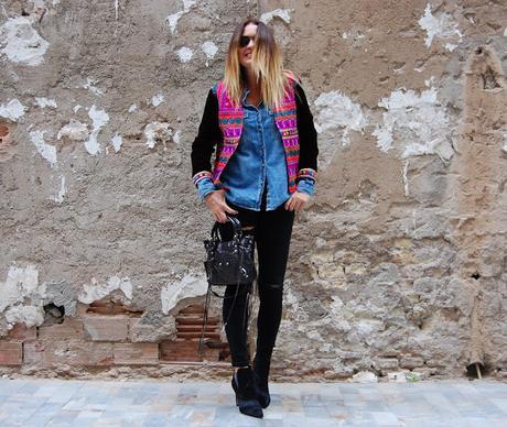 mIX bLACK & dENIM + cONTRASTES vELVET  #nOUNIFORMES