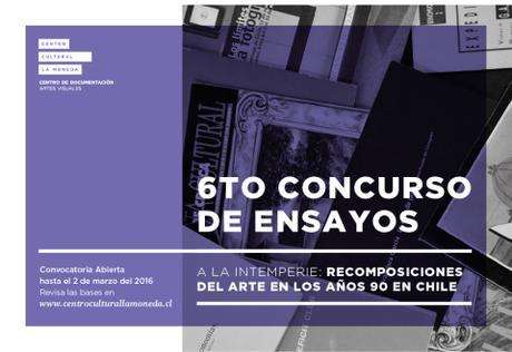 #Chile: Convocatoria abiertas para el 6to Concurso de Ensayos de @CeDoc_artes Visuales #Chile: Convocatoria abiertas para el 6to Concurso de Ensayos de @CeDoc_artes Visuales