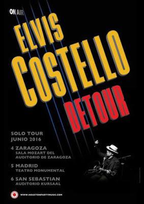 Elvis Costello en junio de 2016 en Zaragoza, Madrid y San Sebastián