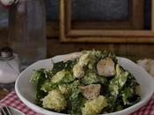 Ensalada templada espinacas, patata pollo pesto