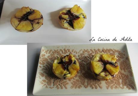 Pasteles, de crema, con piña