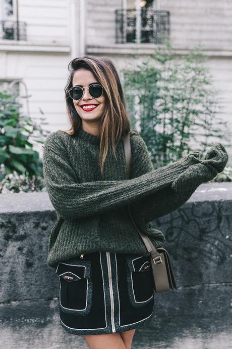 Khaki_Sweater-Zaitegui_Skirt-PFW-Sneakers-Sandro_Paris-Collage_Vintage-Street_Style-15