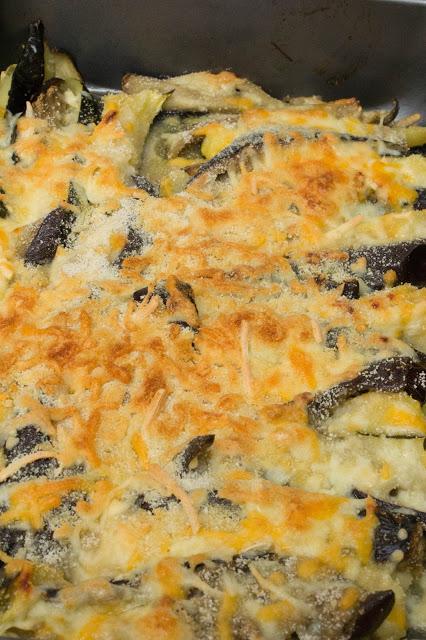 Verduras con queso a la miel gratinadas