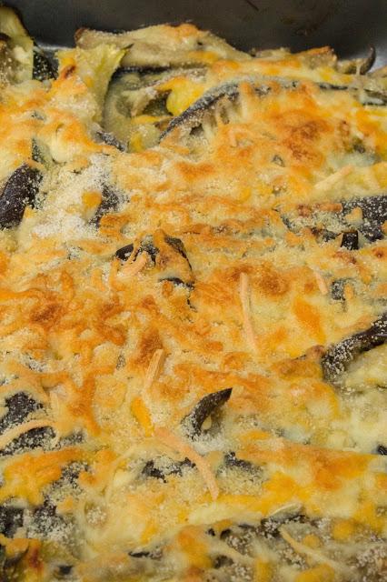 Verduras con queso a la miel gratinadas