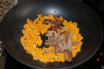 macarrones con calabaza y setas paso 3