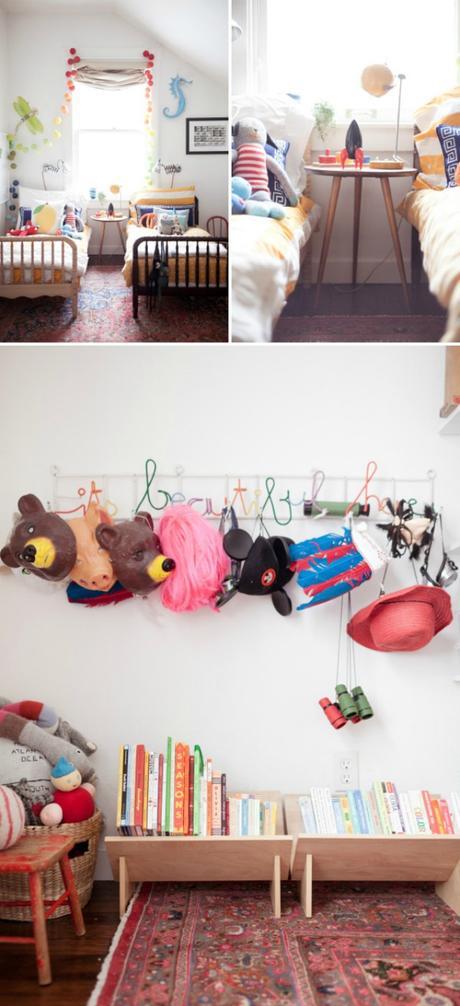 Una habitación infantil compartida a todo color