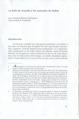 La Bula de Cruzada y los naturales de Indias