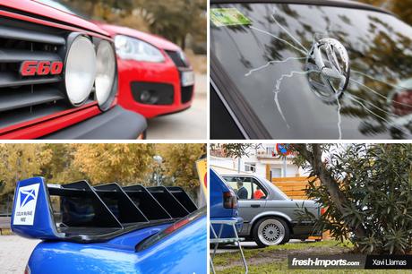 1ª concentración contra el maltrato animal. Coches y peludos