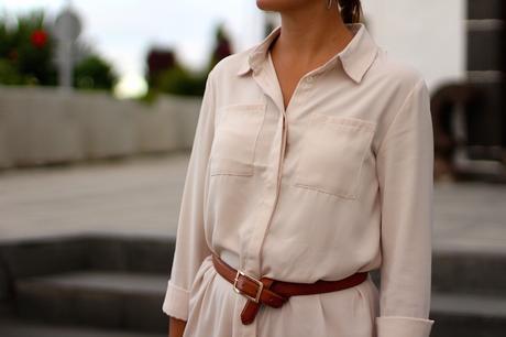 Nude Shirt Dress