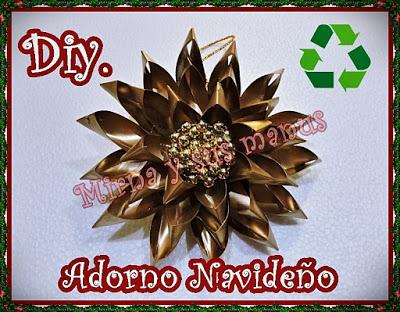 Diy. Como hacer un adorno navideño con reciclaje.