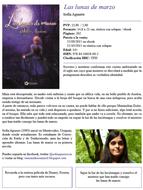 Novedad Escarlata Ediciones; Las lunas de marzo, Sofía Aguerre