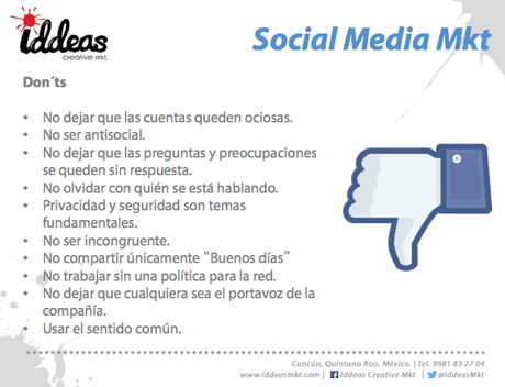 Lo que NO debes hacer social media marketing