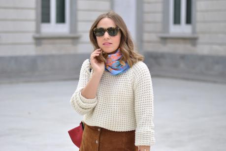 Suede skirt for autumm