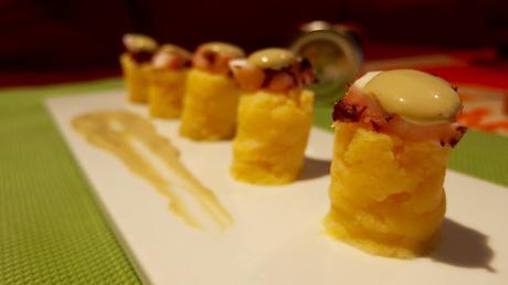 CAUSA LIMEÑA CON PULPO Y PLANCTON