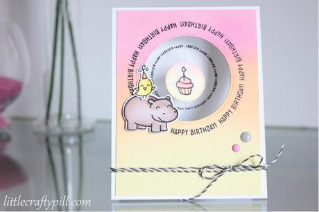 Spinning birthday card and blending with dye inks Spinning birthday card and blending with dye inks