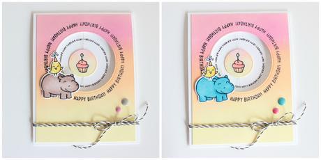 Spinning birthday card and blending with dye inks Spinning birthday card and blending with dye inks