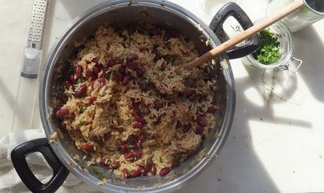 Pollo Jerk y arroz con guisantes, el sabor del caribe