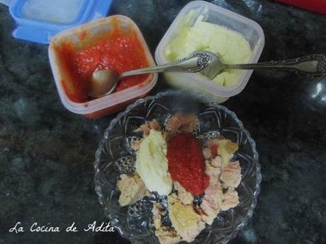 Tapa de atún, y salmón ahumado