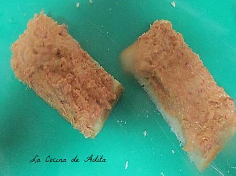 Tapa de atún, y salmón ahumado