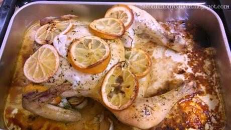 POLLO ASADO AL LIMON CON ESTRAGON Y AJOS - RETO COCINILLAS