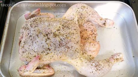 POLLO ASADO AL LIMON CON ESTRAGON Y AJOS - RETO COCINILLAS