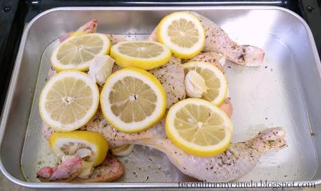 POLLO ASADO AL LIMON CON ESTRAGON Y AJOS - RETO COCINILLAS