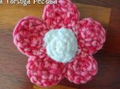 Flor crochet fuxia