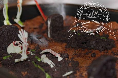 Brownie con Galletas Oreo (Tarta Cementerio para Halloween)