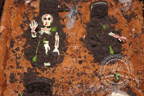 Brownie con Galletas Oreo (Tarta Cementerio para Halloween)