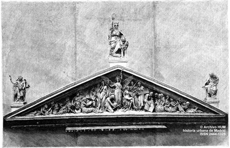 El frontón de la Biblioteca Nacional. Madrid, 1892-1903