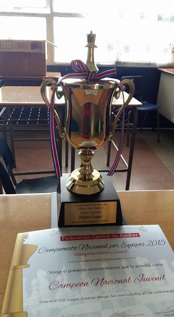 PasionAjedrez.com campeón nacional juvenil de Costa Rica 2015