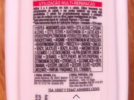 ingredientes elvive cica-cream total repair l'oreal